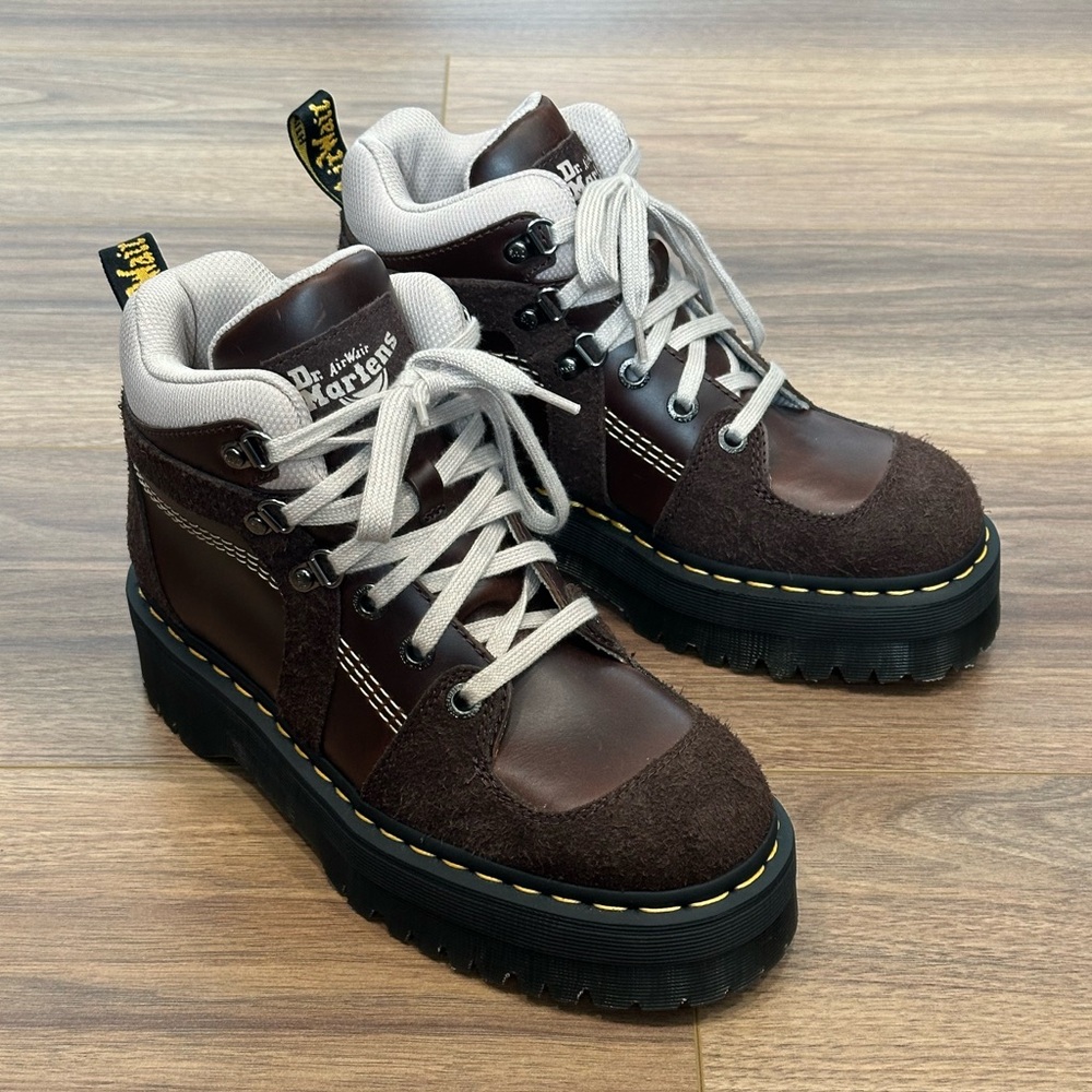 Dr. Martens Zuma Hiker Leather & Suede Hiker Style Boots in Brown Size 8 - Picture 5 of 13